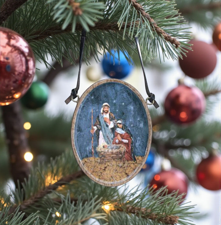 Holy Family Mango Wood Ornaments - Premium Christmas Ornament from Burton and Burton - Just $11.95! Shop now at Pat's Monograms