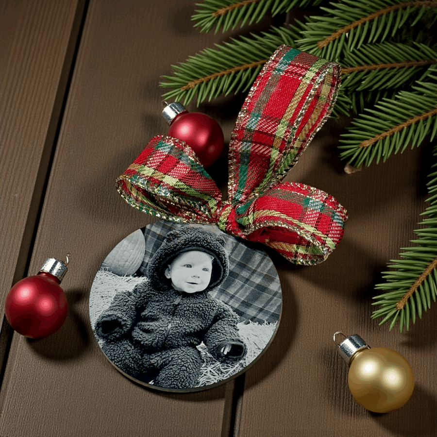 Christmas Photo Ornament - Premium Christmas Ornament from Pat's Monograms - Just $15! Shop now at Pat's Monograms