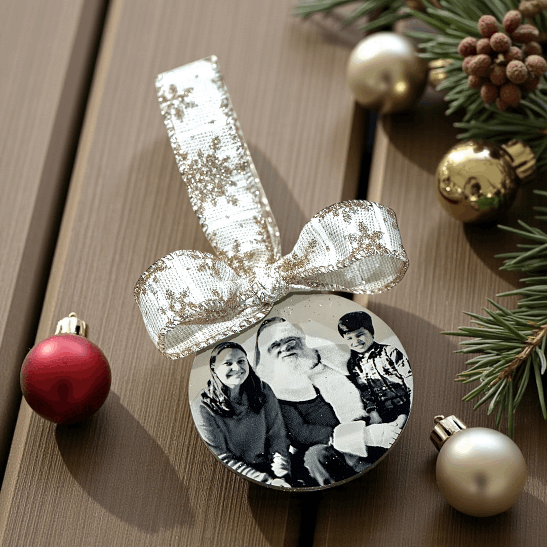 Christmas Photo Ornament - Premium Christmas Ornament from Pat's Monograms - Just $15! Shop now at Pat's Monograms