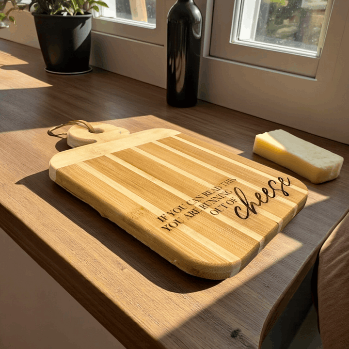 Cheese Board - Laser Engraved Bamboo Paddle Board - Premium Kitchen Accessories from Totally Bamboo - Just $22.95! Shop now at Pat's Monograms