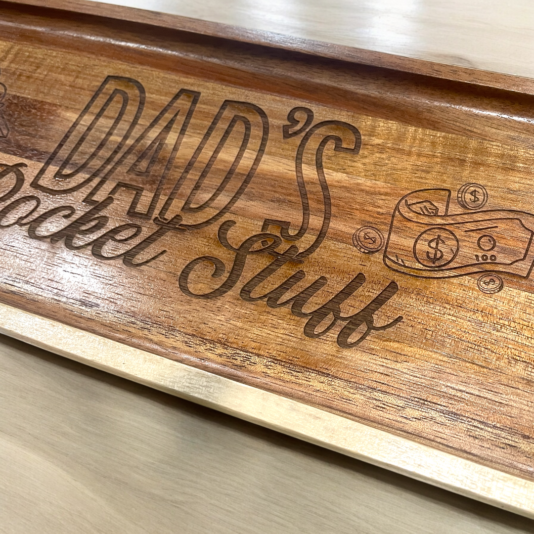 Dad's Catch All Tray - Engraved Valet Tray - Premium Laser Engraved from Pat's Monograms - Just $24.95! Shop now at Pat's Monograms