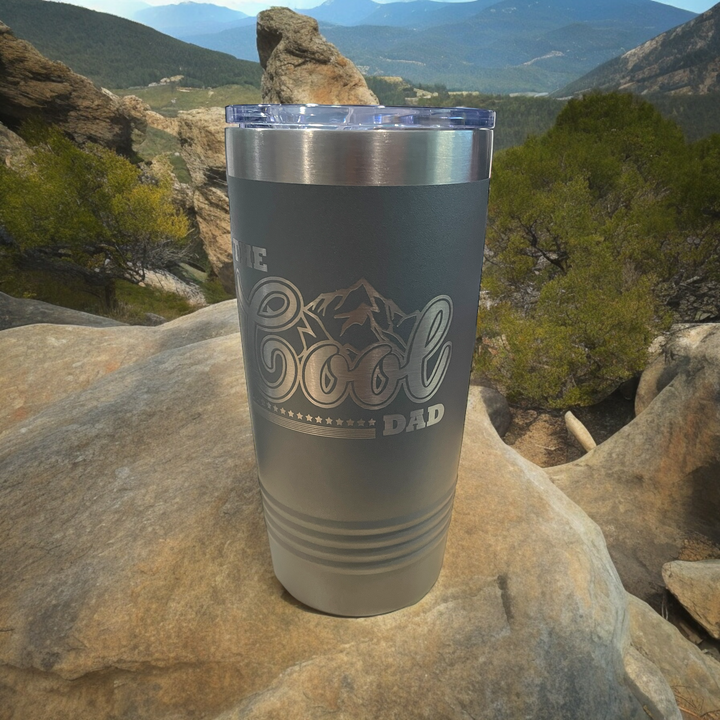 The Cool Dad - 20oz. Laser Engraved Tumbler - Premium drinkware from Pat's Monograms - Just $24.95! Shop now at Pat's Monograms