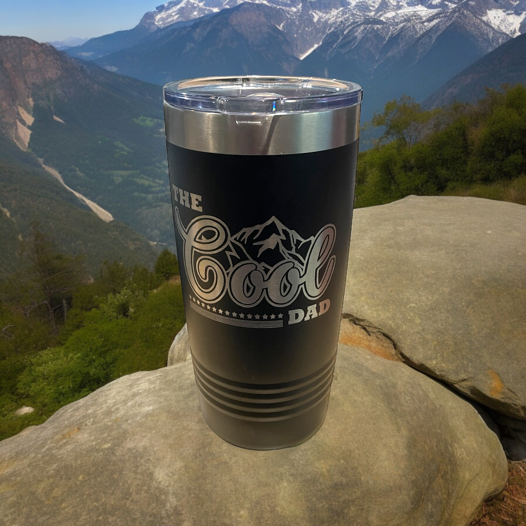 The Cool Dad - 20oz. Laser Engraved Tumbler - Premium drinkware from Pat's Monograms - Just $24.95! Shop now at Pat's Monograms