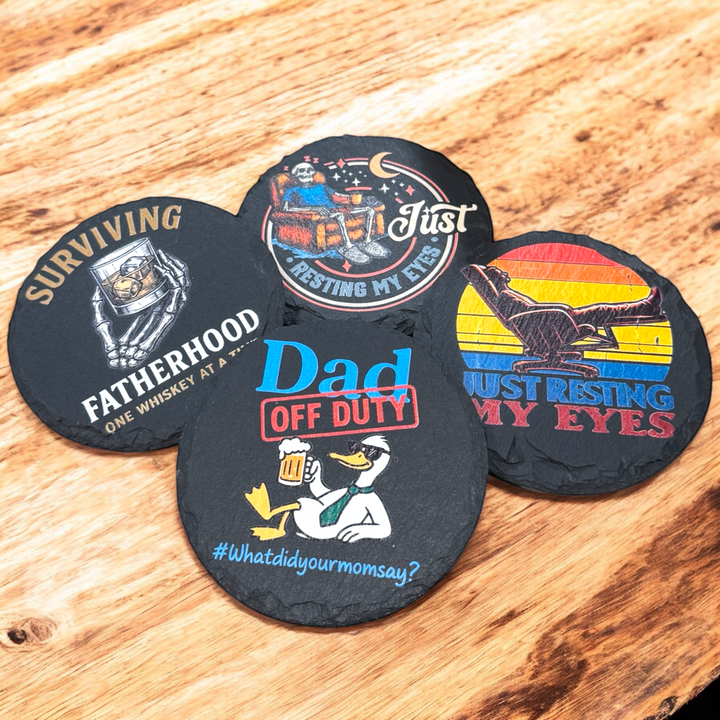 Coasters for Him - Premium barware from Pat's Monograms - Just $6.75! Shop now at Pat's Monograms