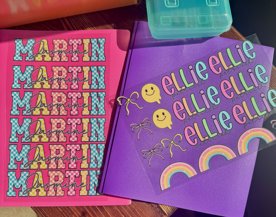 Back to School - UV Name Stickers - Premium Back to School from Pat's Monograms - Just $15! Shop now at Pat's Monograms