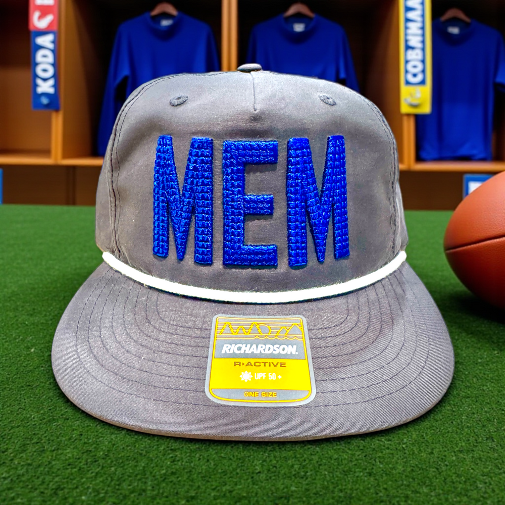 Go Tigers! Puff Embroidery Memphis Caps - Premium Caps from Pat's Monograms - Just $28.95! Shop now at Pat's Monograms
