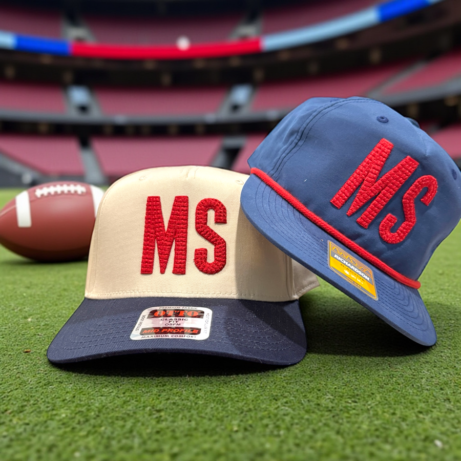 Go Rebs! Puff Embroidery Ole Miss Caps - Premium Caps from Pat's Monograms - Just $28.95! Shop now at Pat's Monograms
