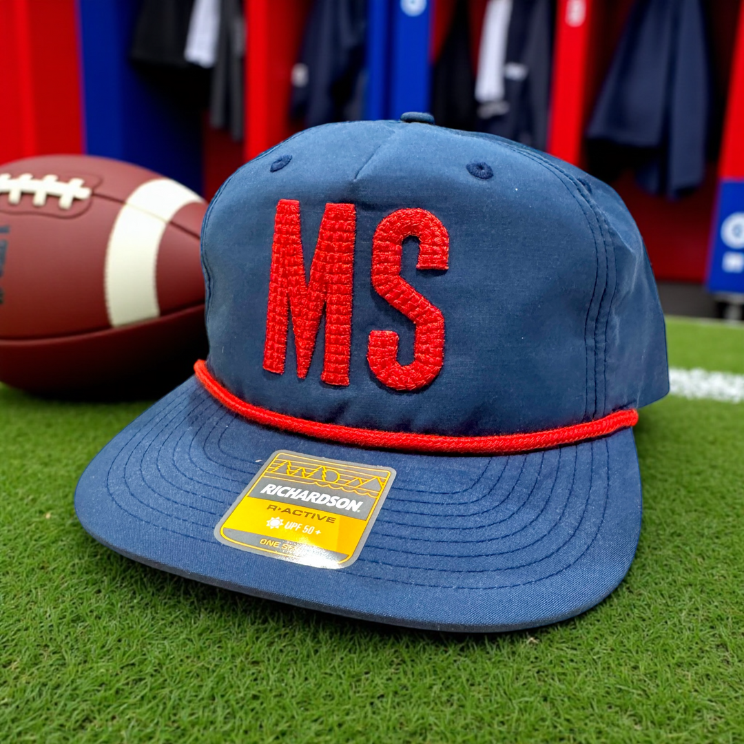 Go Rebs! Puff Embroidery Ole Miss Caps - Premium Caps from Pat's Monograms - Just $28.95! Shop now at Pat's Monograms