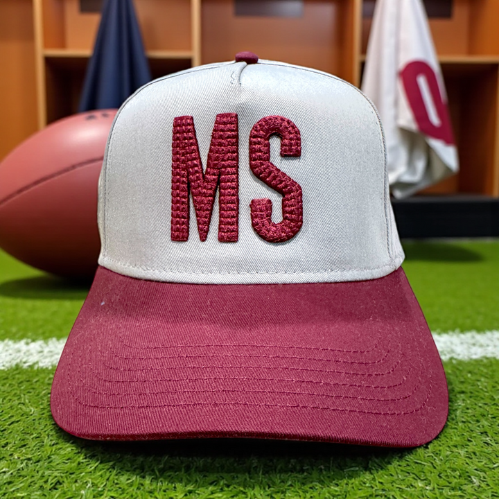 Go State! Puff Embroidery MS State Caps - Premium Caps from Pat's Monograms - Just $28.95! Shop now at Pat's Monograms