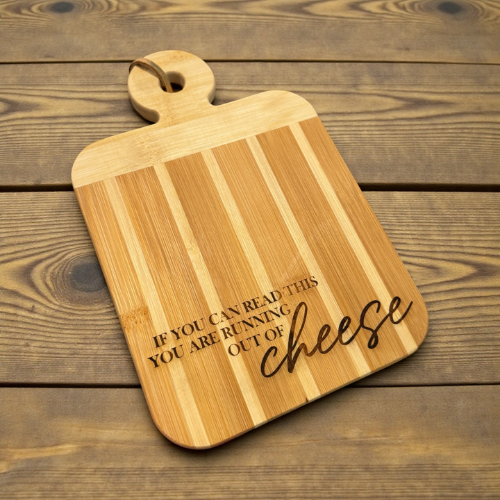 Cheese Board - Laser Engraved Bamboo Paddle Board - Premium Kitchen Accessories from Totally Bamboo - Just $12.95! Shop now at Pat's Monograms