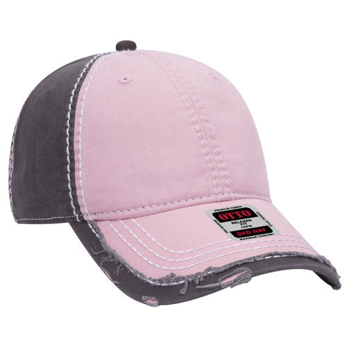 Distressed Two Tone Twill Cap w/ Heavy Stitching - Premium Headwear from Otto Caps - Just $10.95! Shop now at Pat's Monograms