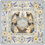 Pug & Petals — Pug Mahjong Mat | Paws & Tiles Collection - Premium Mahjong from Told in Tiles - Just $80! Shop now at Pat's Monograms