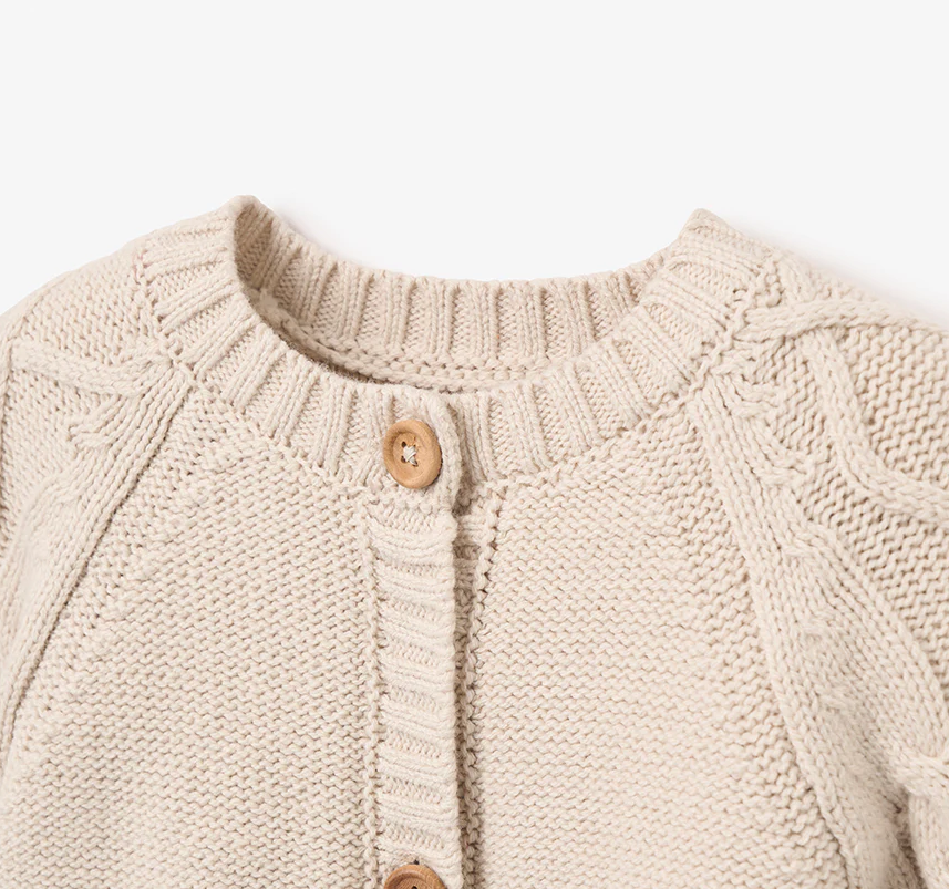 Chunky Diamond Cable Cardigan & Hat Set s - Premium Infant Wear from Elegant Baby - Just $58.95! Shop now at Pat's Monograms
