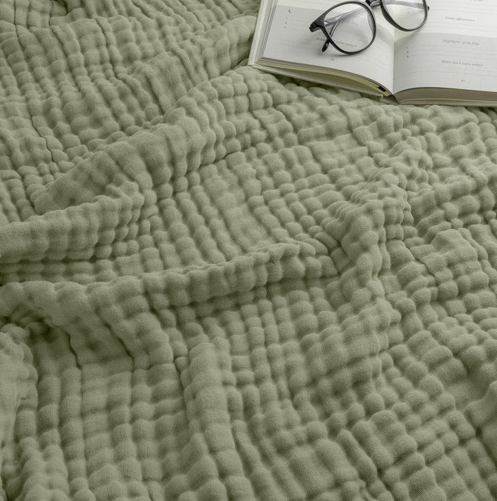 Adult Muslin Cotton Throw - Sage - Premium blanket from Comfy Cubs - Just $34.95! Shop now at Pat's Monograms