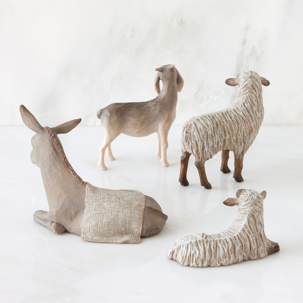 Sheltering Animals for The Holy Family - Premium Figurines from Willow Tree - Just $64.95! Shop now at Pat's Monograms