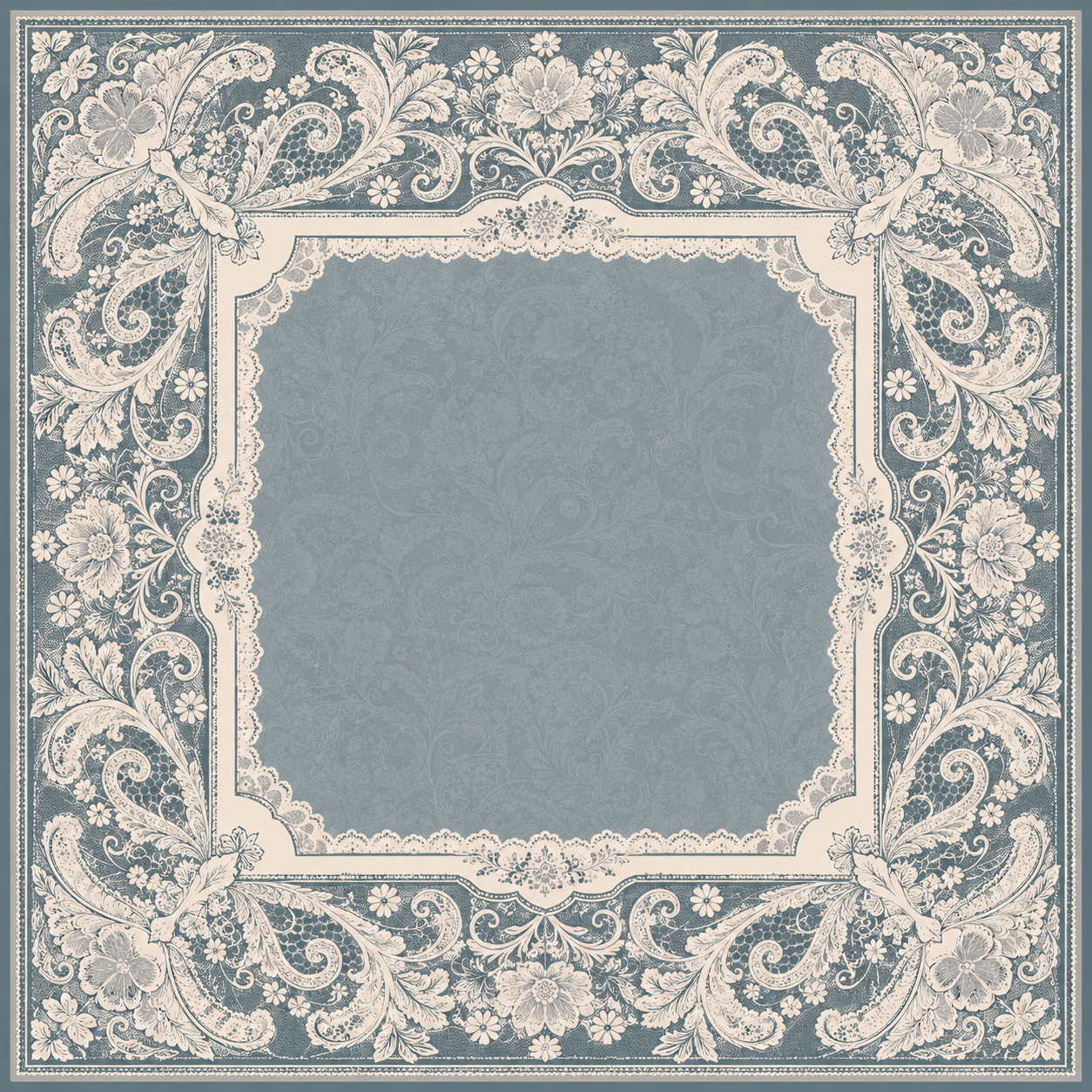 Something Blue — Steel Blue Lace Mahjong Mat - Premium Mahjong from Told in Tiles - Just $80! Shop now at Pat's Monograms