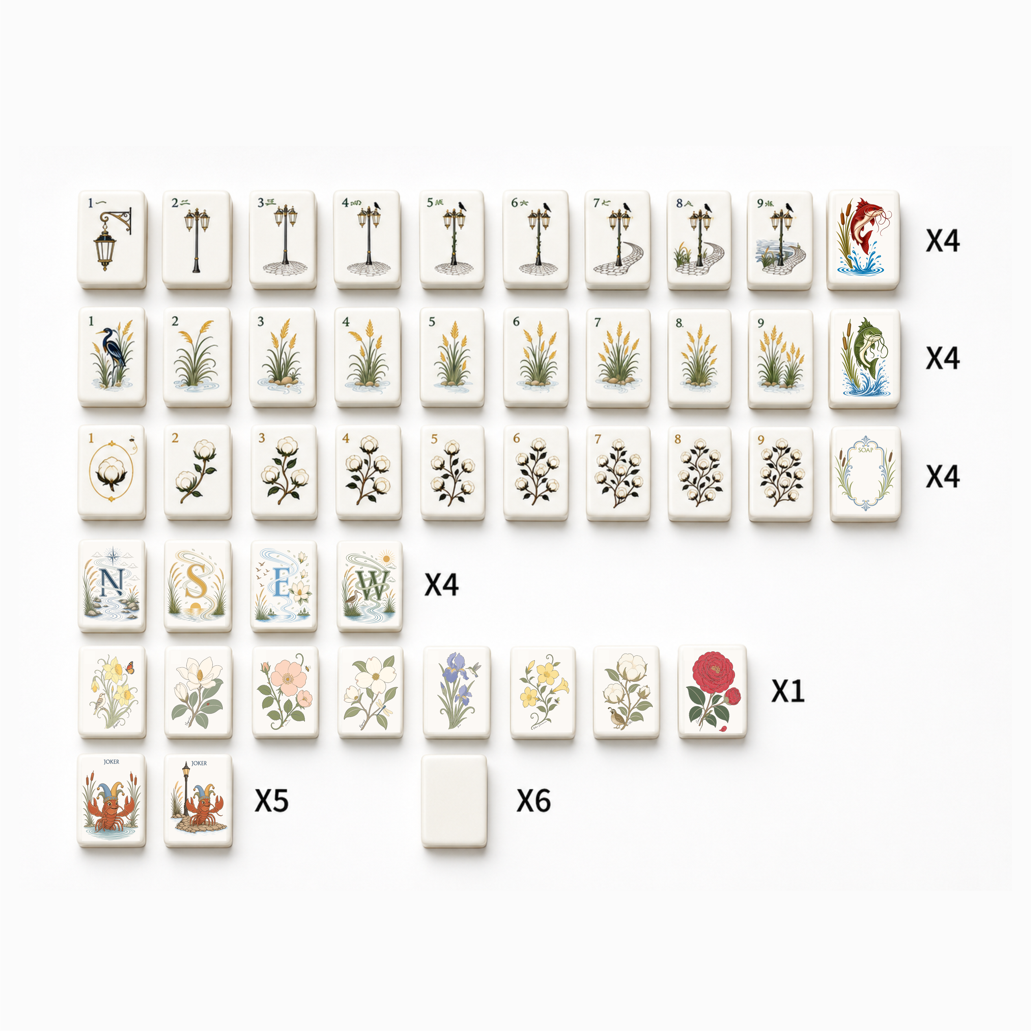 Southern Theme Mahjong Set - Premium Mahjong from Pat's Monograms - Just $450! Shop now at Pat's Monograms