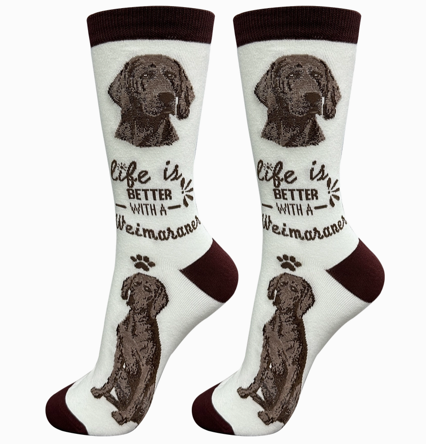 Weimeraner Life is Better Socks - Premium Socks from Sock Daddy - Just $9.95! Shop now at Pat's Monograms