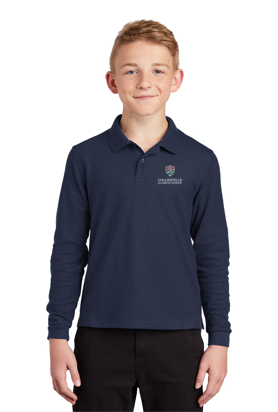 CCS - Port Authority Unisex Youth Long Sleeve Silk Touch Polo (Copy) - Premium School Uniform from Pat's Monograms - Just $25! Shop now at Pat's Monograms