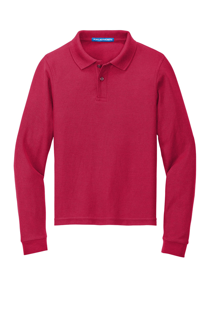 CCS - Port Authority Unisex Youth Long Sleeve Silk Touch Polo (Copy) - Premium School Uniform from Pat's Monograms - Just $25! Shop now at Pat's Monograms