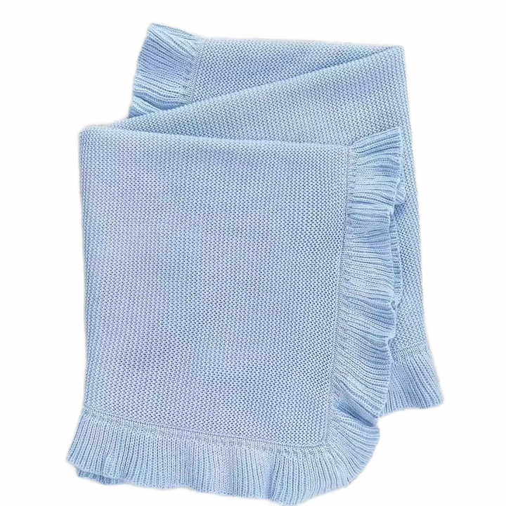 Nap Time Cotton Blanket RUFFLE Edge - Baby Quilt Blanket - Premium Baby Blanket from Zsa Zsa & LoLLi Monogram Blanks - Just $39.95! Shop now at Pat's Monograms