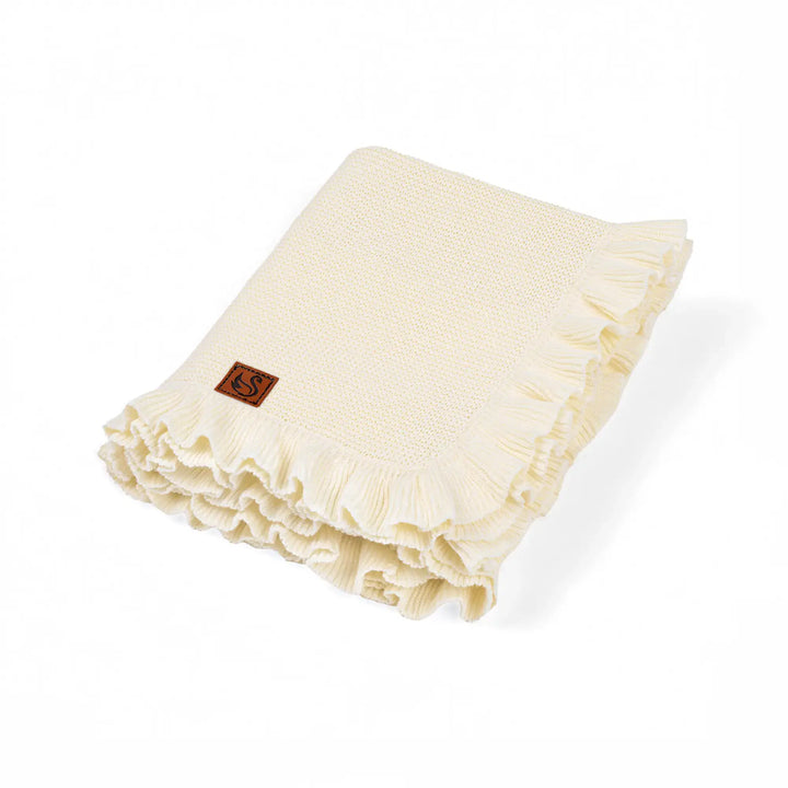 Ruffled Knit Baby Blanket - 100% Cotton - Premium Baby Blanket from SwaddleAn - Just $44.95! Shop now at Pat's Monograms
