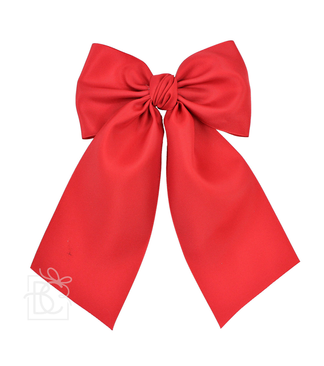 OPAQUE SATIN BOW W/ EURO KNOT & TAILS  ON AN ALLIGATOR CLIP - Premium  from Beyond Creations, LLC - Just $19! Shop now at Pat's Monograms