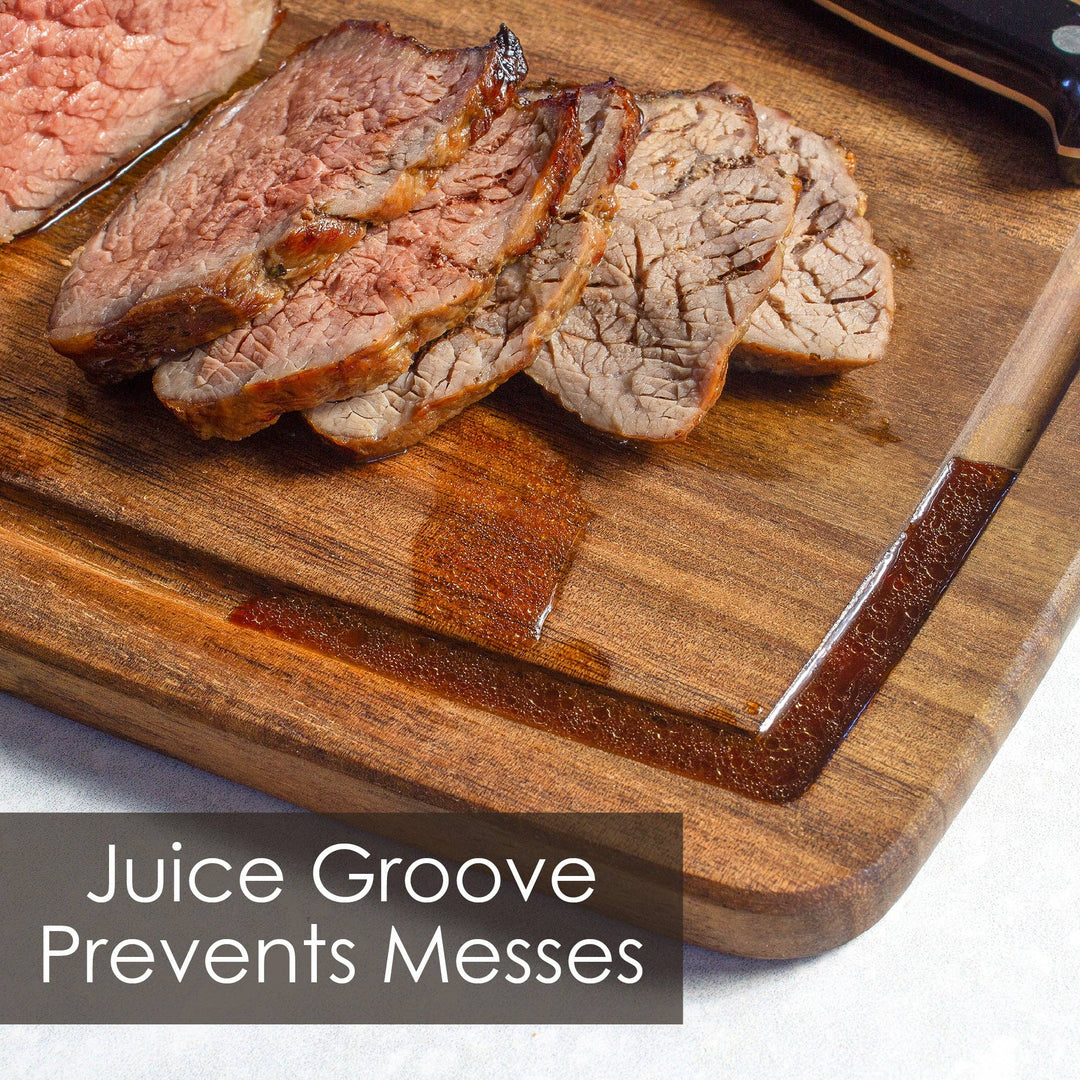 Acacia Wood Cutting Board with Juice Groove - Premium Cutting Boards from Totally Bamboo - Just $19! Shop now at Pat's Monograms