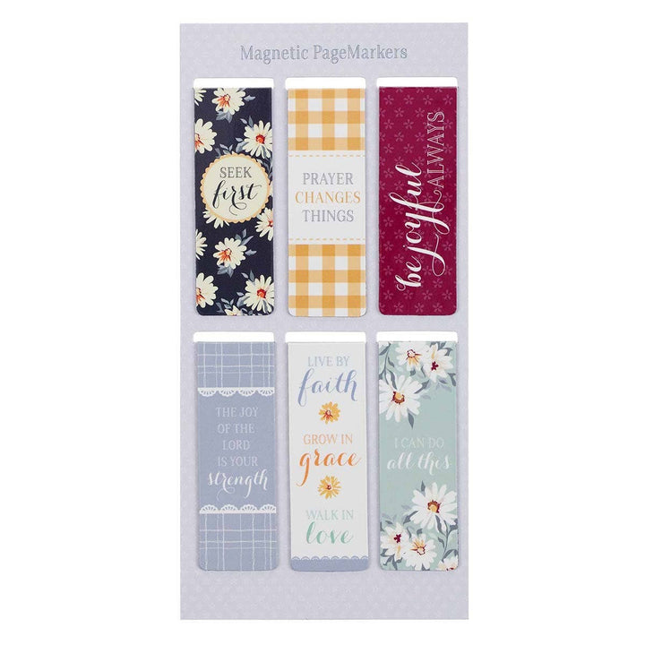 Daisy Magnetic Bookmark Set - Premium bookmarks from Christian Art Gifts - Just $4.95! Shop now at Pat's Monograms