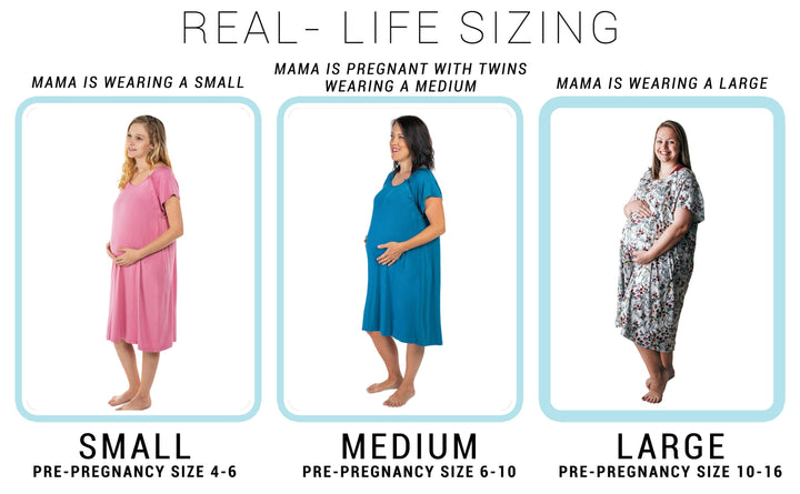 Floral Mommy Labor and Delivery/ Nursing Gown - Premium Maternity Clothing from Three Little Tots - Just $36.95! Shop now at Pat's Monograms