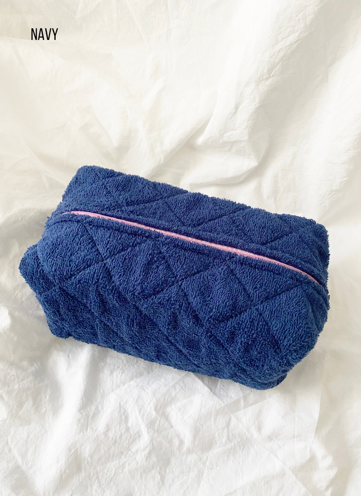 Regular Size Make Up Bag - TERRY: ONE SIZE / ALMOND - Premium  from LoveLina - Just $16! Shop now at Pat's Monograms