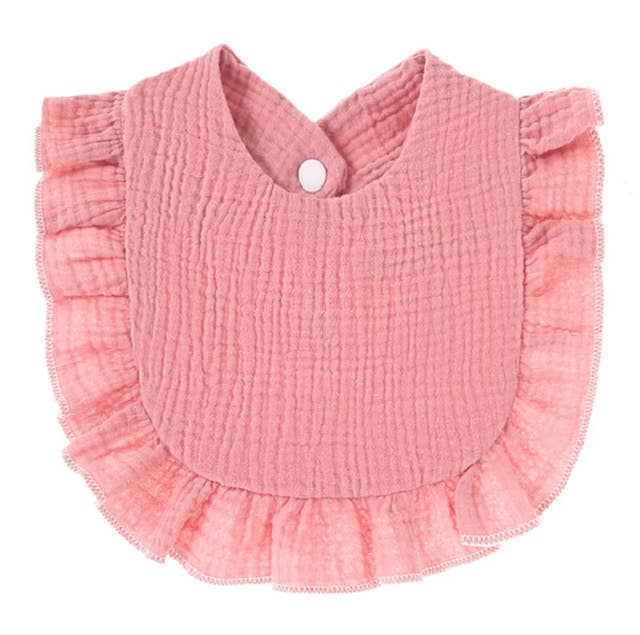 Muslin Ruffle Bib - Premium Baby Accessories from Zsa Zsa & LoLLi - Just $8.95! Shop now at Pat's Monograms