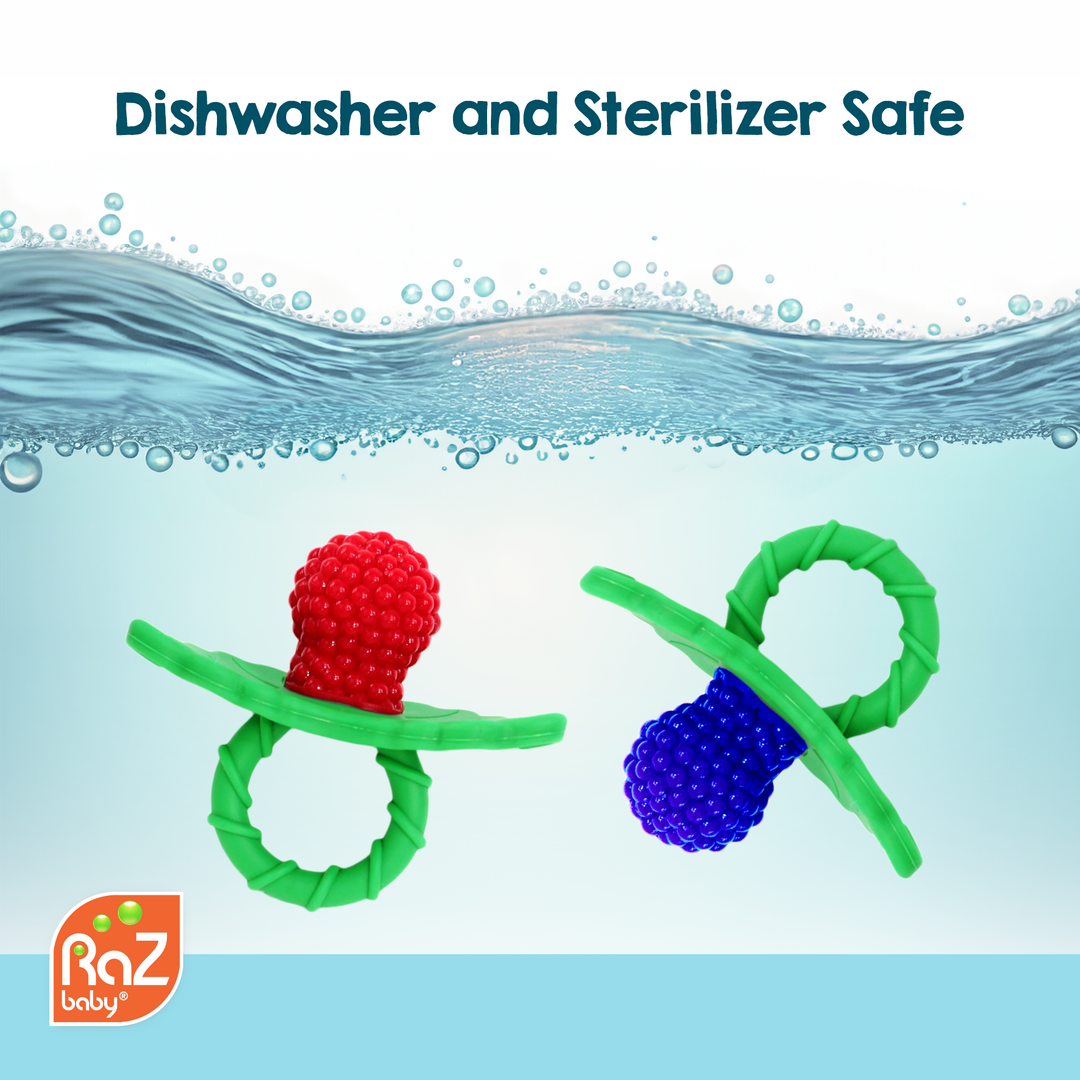 RaZberry Silicone Teether - Blue Moon - Premium Baby Soothers from RaZbaby - Just $5.95! Shop now at Pat's Monograms