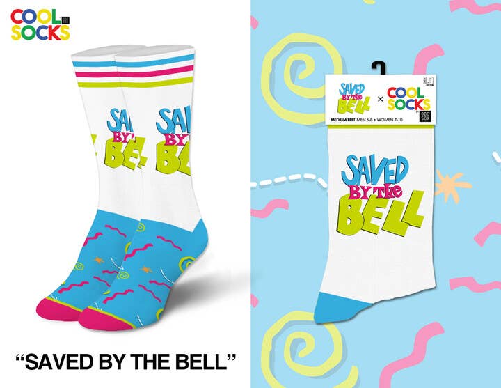 Saved By The Bell - Womens Crew Folded - Premium socks from Cool Socks - Just $11.95! Shop now at Pat's Monograms