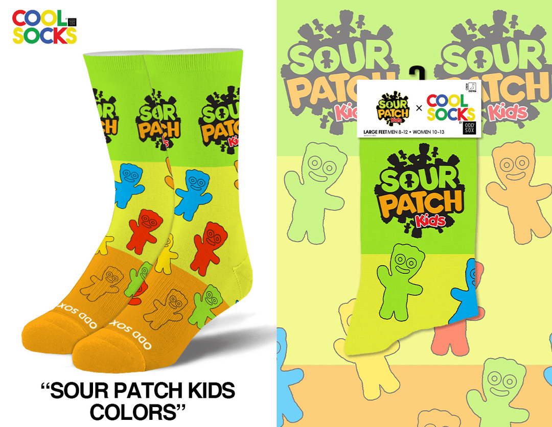 Sour Patch Kids Colors - Mens Crew Folded - Premium socks from Cool Socks - Just $12.95! Shop now at Pat's Monograms