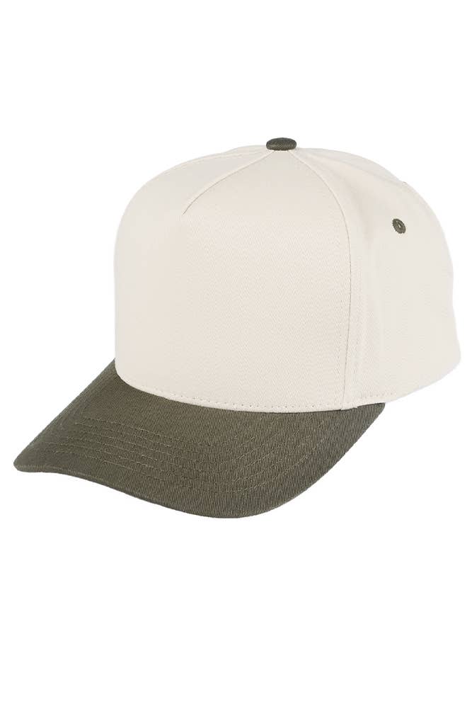 C.C Two Tone Canvas Trucker Hat Baseball Cap - Premium baseball cap from Hana - Just $12! Shop now at Pat's Monograms