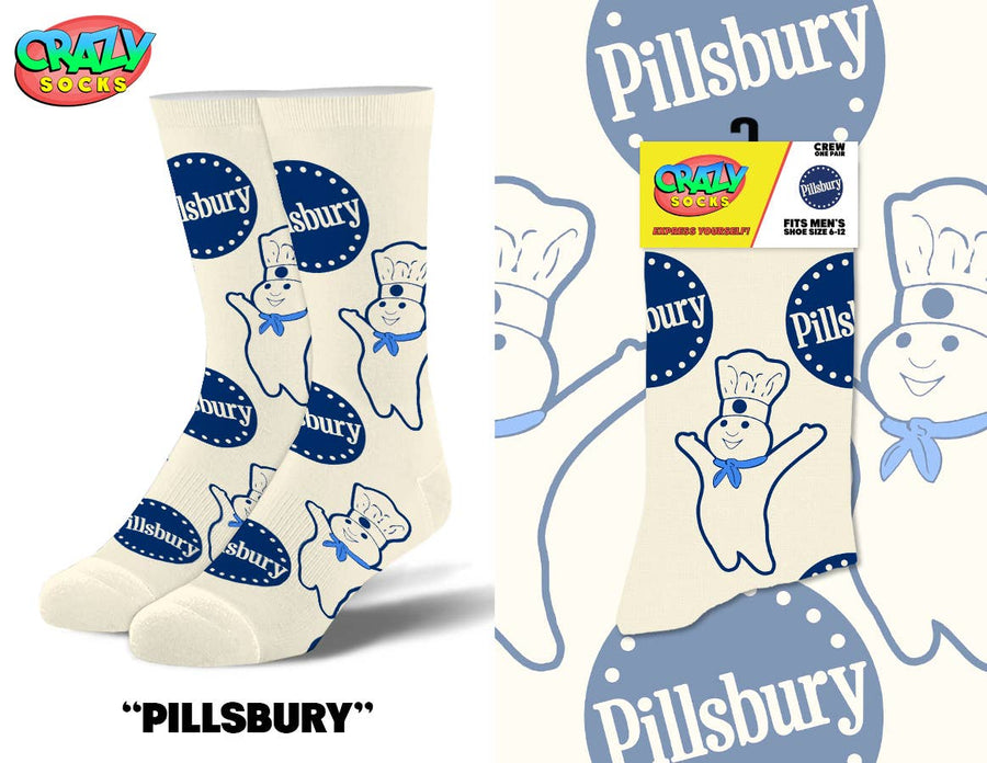 PILLSBURY CRAZY SOCKS - Premium Socks from Crazy Socks - Just $8! Shop now at Pat's Monograms