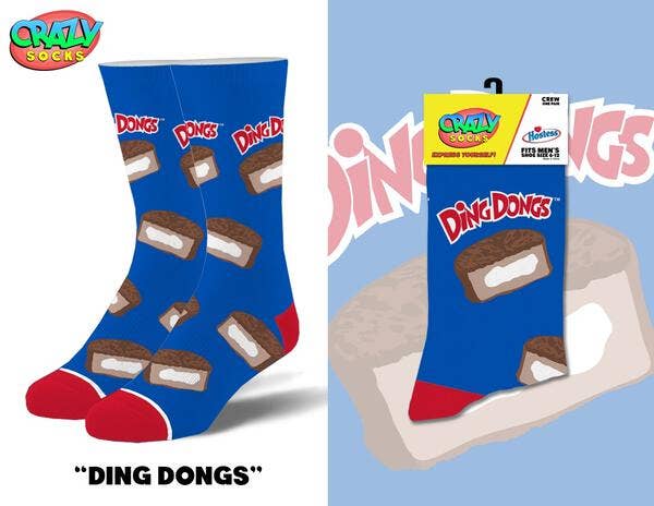 Ding Dongs - Crazy Socks - Mens Crew Folded - Premium socks from Crazy Socks - Just $7.50! Shop now at Pat's Monograms