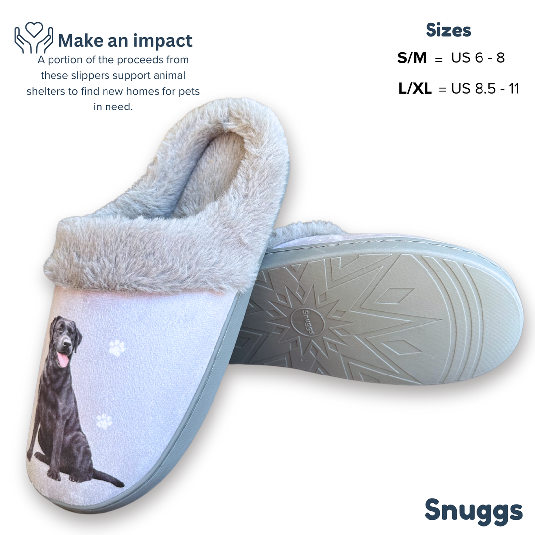 Labrador Black Snuggs Slippers - Premium Slippers from E&S Pets - Just $24.95! Shop now at Pat's Monograms