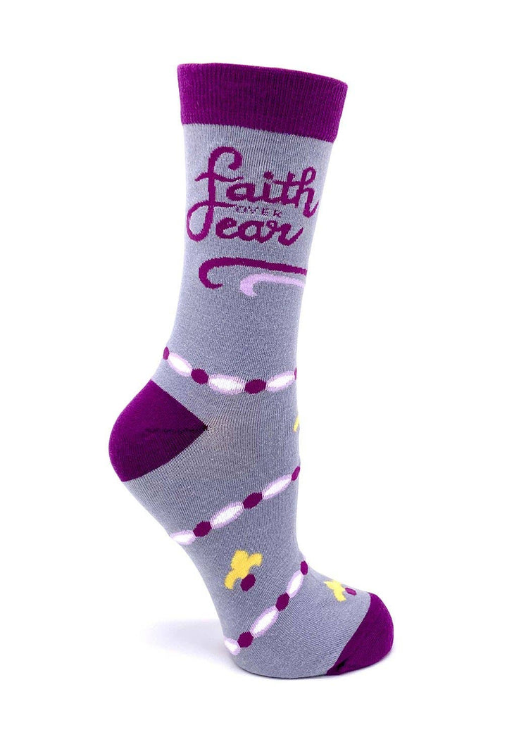 Faith Over Fear Women's Crew Socks - Premium socks from Fabdaz - Just $12.95! Shop now at Pat's Monograms
