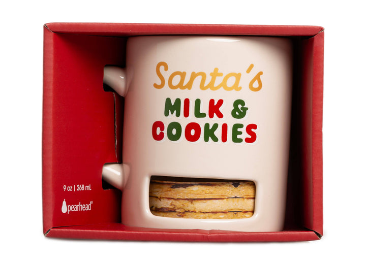 Santa’s Milk & Cookies Christmas Ceramic Mug, White - Premium drinkware from Pearhead - Just $11.95! Shop now at Pat's Monograms