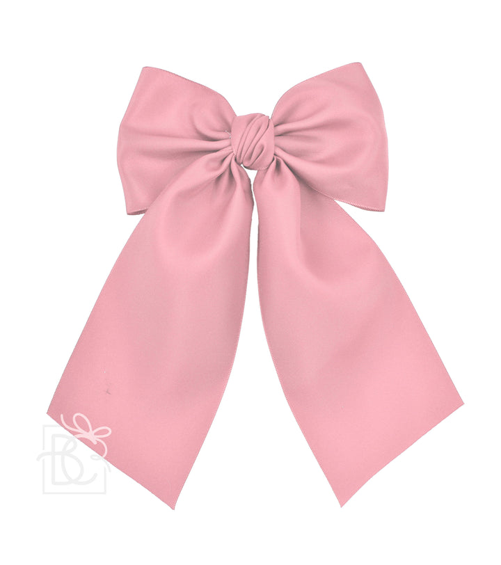 Matte Satin Longtail Hair Bow with Euro Knot - Premium Hairbows from Beyond Creations, LLC - Just $19.95! Shop now at Pat's Monograms