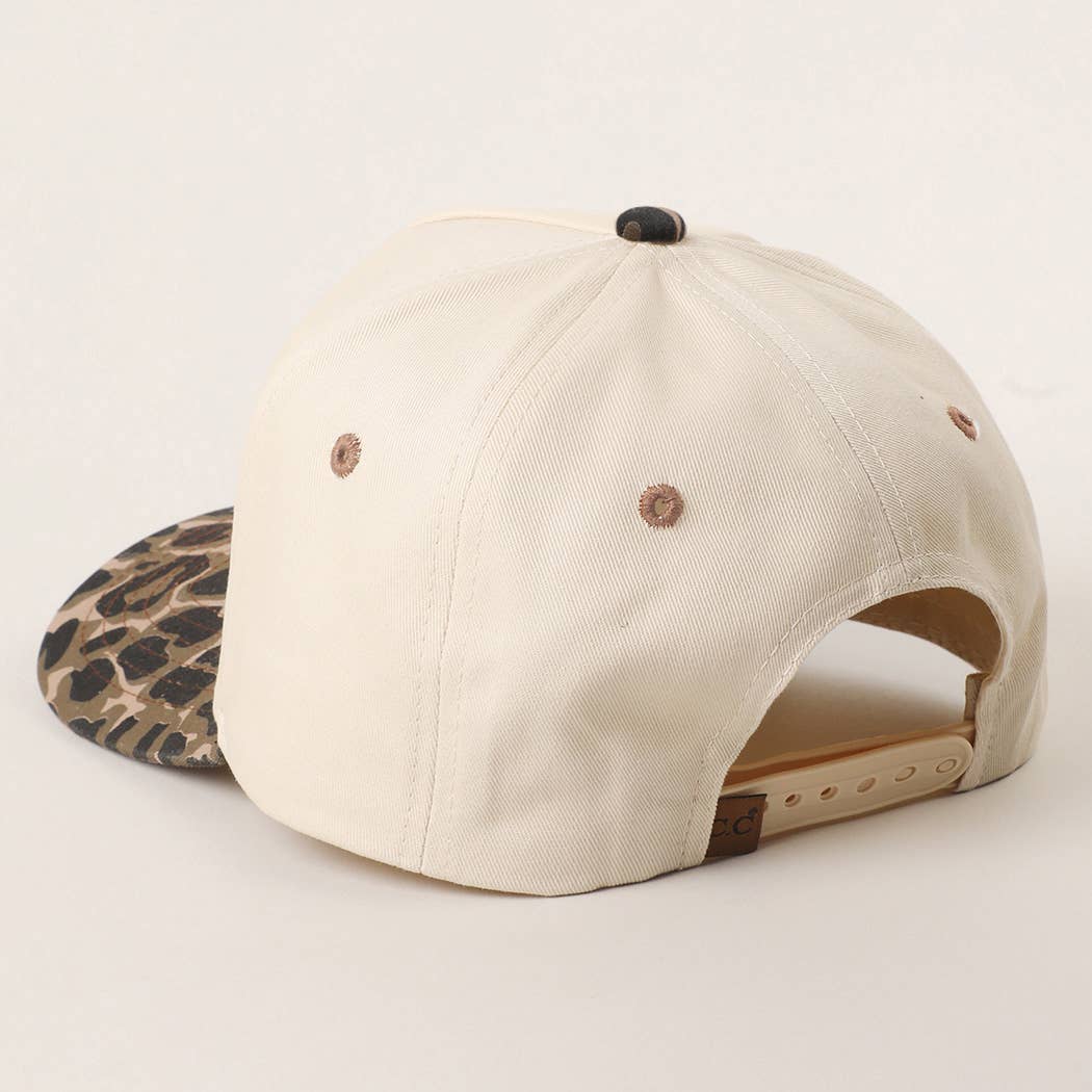 Two Tone Leopard Printed Canvas Trucker Hat - Premium Trucker Cap from Fashion City - Just $15! Shop now at Pat's Monograms