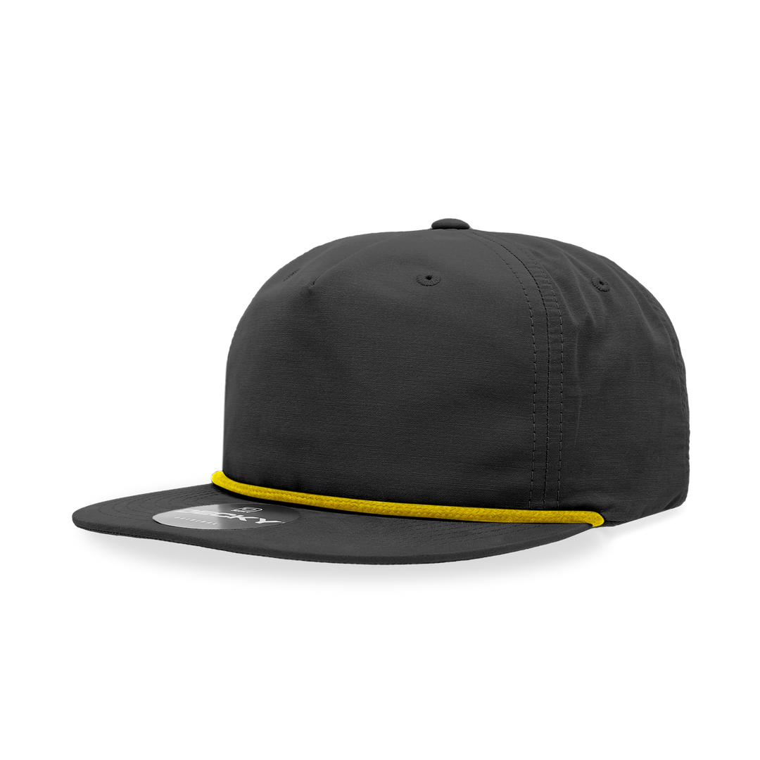 Decky 6032 Classic Rope Cap, 5 Panel Flat Bill Hat, Snapback - Premium Caps from The Park Wholesale - Just $14.95! Shop now at Pat's Monograms