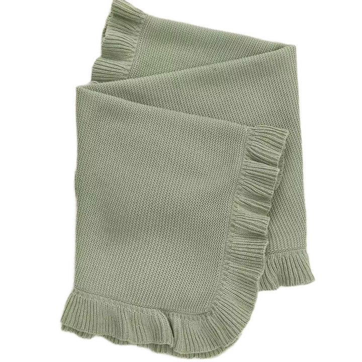 Nap Time Cotton Blanket RUFFLE Edge - Baby Quilt Blanket - Premium Baby Blanket from Zsa Zsa & LoLLi Monogram Blanks - Just $39.95! Shop now at Pat's Monograms
