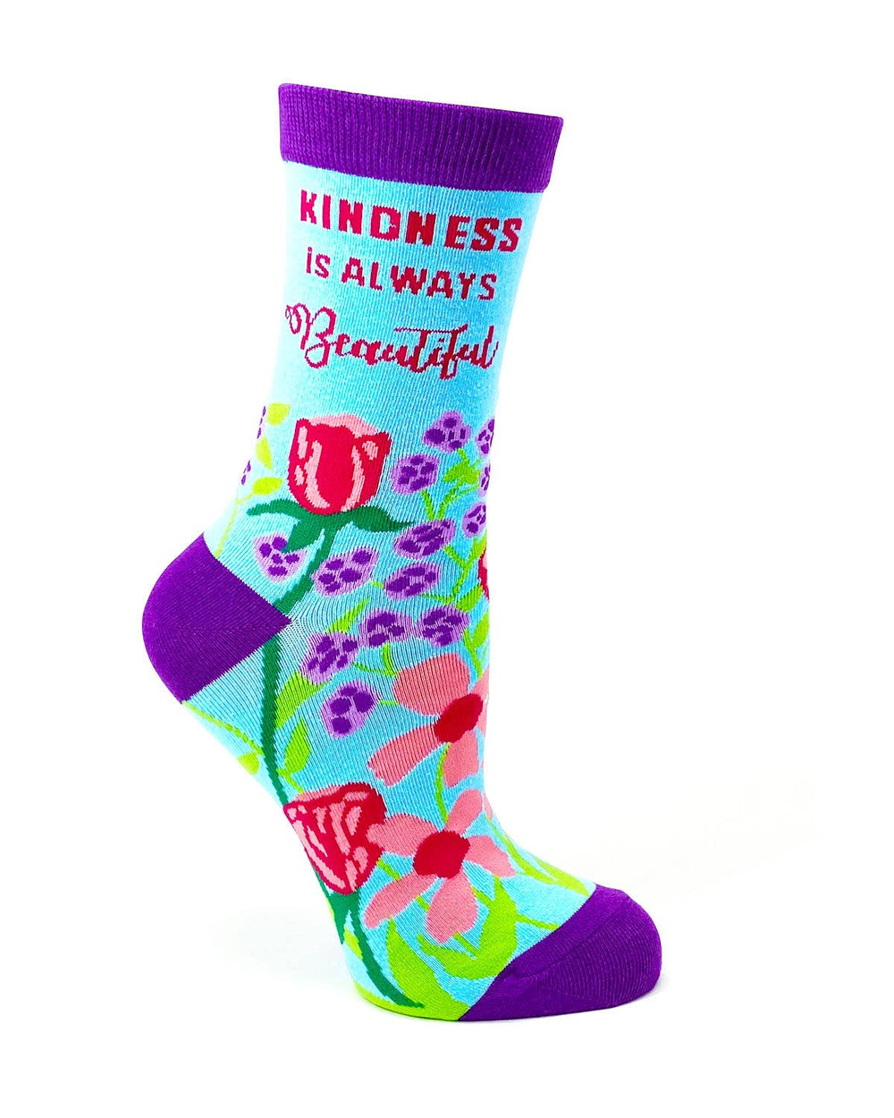 Kindness is Always Beautiful Women's Novelty Crew Socks - Premium socks from Fabdaz - Just $12.95! Shop now at Pat's Monograms
