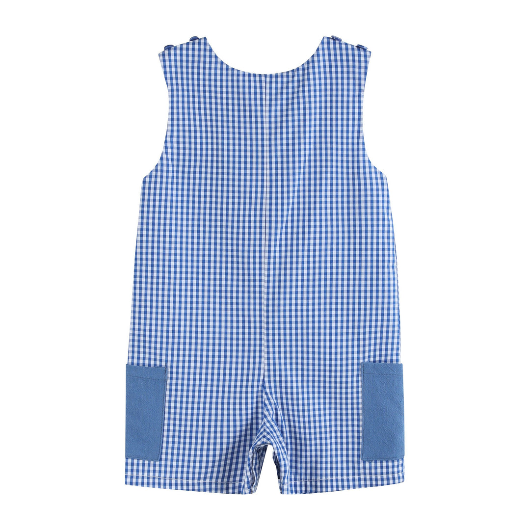 Royal Blue Gingham Pocket Shortalls - Premium Baby & Toddler Outfits from Lil Cactus - Just $34.95! Shop now at Pat's Monograms