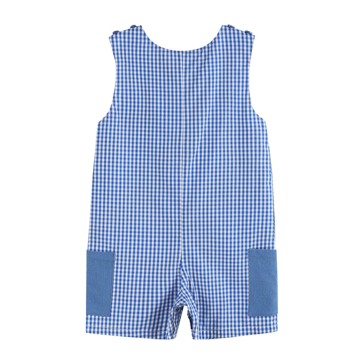 Royal Blue Gingham Pocket Shortalls - Premium Baby & Toddler Outfits from Lil Cactus - Just $34.95! Shop now at Pat's Monograms