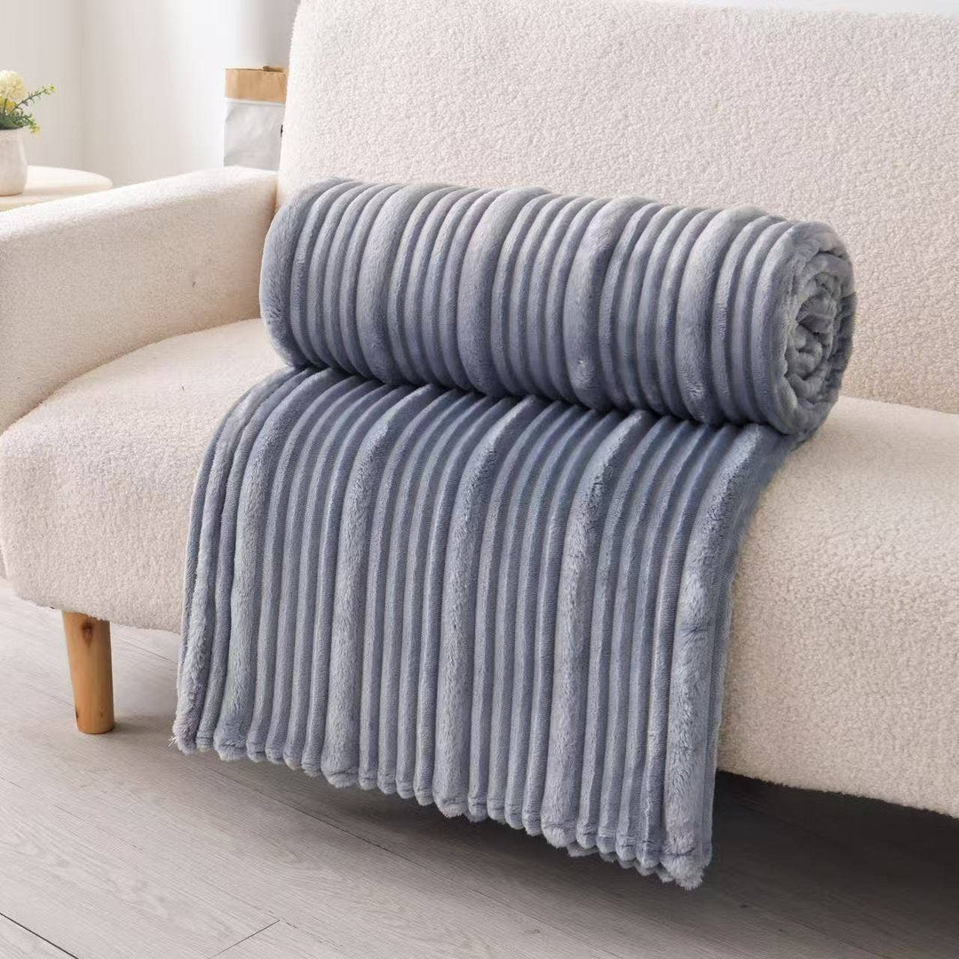 Plush Throw – Ultra Soft Ribbed Blanket Texture - Premium blankets from FLUFFERY - Just $37.50! Shop now at Pat's Monograms