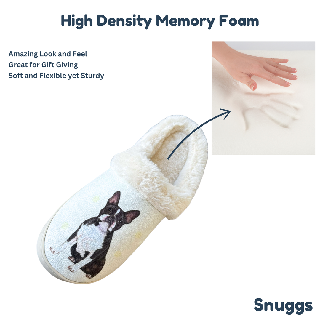 Boston Terrier Snuggs Slippers - Premium Slippers from E&S Pets - Just $24.95! Shop now at Pat's Monograms